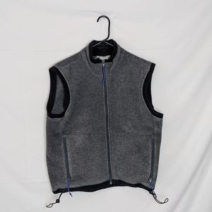 REI Full Zip Fleece Vest  Mens Size Medium Gray Outdoor Hiking Fashion Hipster